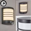 Heran outdoor wall light, wall light LED black, 1-light source, Motion sensor
