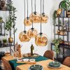 Ripoll hanging light, globe light, pendant light Amber, 6-light sources
