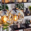 Ripoll hanging light, globe light, pendant light Amber, clear, 6-light sources