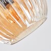 Ripoll ceiling light, globe light Amber, clear, Smoke-coloured, 6-light sources