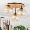 Koyoto ceiling light, globe light 40 cm Ecru, black, 3-light sources