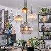 Koyoto hanging light, globe light, Cluster pendant lamp Amber, gold, clear, Smoke-coloured, 4-light sources
