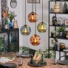 Ripoll hanging light, globe light, Cluster pendant lamp blue, green, coppery, 4-light sources