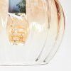 Koyoto ceiling light, globe light Amber, clear, 8-light sources