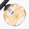 Koyoto ceiling light, globe light Amber, 8-light sources