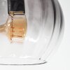 Koyoto ceiling light, globe light clear, Smoke-coloured, 8-light sources