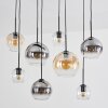 Koyoto hanging light, globe light, pendant light Amber, clear, Smoke-coloured, 8-light sources