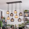 Koyoto hanging light, globe light, pendant light Amber, Smoke-coloured, 8-light sources