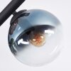 Gastor ceiling light, globe light blue, green, clear, coppery, 8-light sources