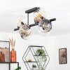 Koyoto ceiling light, globe light Amber, clear, Smoke-coloured, 8-light sources