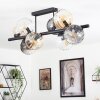 Koyoto ceiling light, globe light Amber, clear, Smoke-coloured, 8-light sources