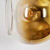 Koyoto globe light, wall light gold, clear, coppery, Smoke-coloured, 3-light sources