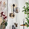 Koyoto globe light, wall light Amber, clear, Smoke-coloured, 3-light sources