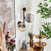 Koyoto globe light, wall light Amber, clear, Smoke-coloured, 3-light sources