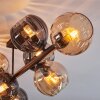 Koyoto ceiling light, globe light Amber, Smoke-coloured, 8-light sources