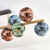 Ripoll ceiling light, globe light gold, black, 10-light sources