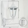 Hongkong outdoor wall light, wall light white, 1-light source, Motion sensor