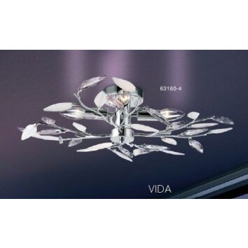 Globo VIDA ceiling light chrome, 4-light sources
