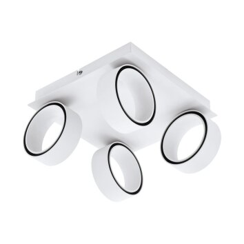 EGLO ALBARIZA ceiling spotlight LED chrome, white, 4-light sources
