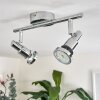 MORGES Ceiling Light LED chrome, 2-light sources
