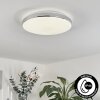 MORGES Ceiling Light LED chrome, white, 1-light source