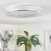 MORGES Ceiling Light LED chrome, white, 1-light source
