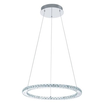 Eglo VARRAZO pendant light LED chrome, Crystal optics, 1-light source