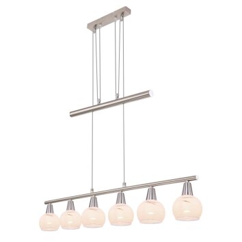 Pendant Light Globo OLLI matt nickel, 6-light sources