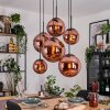 Gastor hanging light, globe light, pendant light coppery, 6-light sources