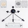 Koyoto ceiling light, globe light 73 cm Amber, clear, Smoke-coloured, 6-light sources