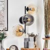 Koyoto globe light, wall light Amber, clear, Smoke-coloured, 3-light sources