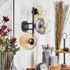 Koyoto globe light, wall light Amber, clear, Smoke-coloured, 3-light sources