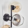 Koyoto globe light, wall light Amber, clear, Smoke-coloured, 3-light sources