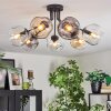 Ripoll ceiling light, globe light Amber, clear, Smoke-coloured, 7-light sources