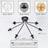 Ripoll ceiling light, globe light Amber, clear, Smoke-coloured, 7-light sources