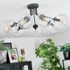 Koyoto ceiling light, globe light 82 cm clear, 7-light sources