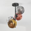 Ripoll ceiling light, globe light gold, coppery, Smoke-coloured, 4-light sources