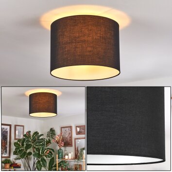 Bassagoda ceiling light black, white, 1-light source