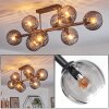 Koyoto ceiling light, globe light Smoke-coloured, 8-light sources