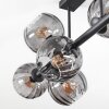 Koyoto ceiling light, globe light Smoke-coloured, 8-light sources
