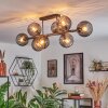 Koyoto ceiling light, globe light Smoke-coloured, 8-light sources