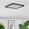 Simonstorp ceiling light, Panel LED black, white, 1-light source