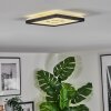 Simonstorp ceiling light, Panel LED black, white, 1-light source