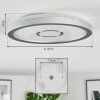 Simonstorp ceiling light, Panel LED silver, white, 1-light source