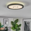 Simonstorp ceiling light, Panel LED black, white, 1-light source