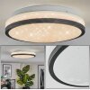 Onara ceiling light, Panel LED black, white, 1-light source