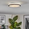 Onara ceiling light, Panel LED black, white, 1-light source