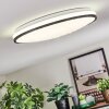 Onara ceiling light, Panel LED black, white, 1-light source