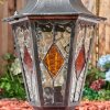 Lignac pedestal light, path light black, silver, 1-light source