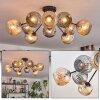 Ripoll ceiling light, globe light Amber, Smoke-coloured, 10-light sources